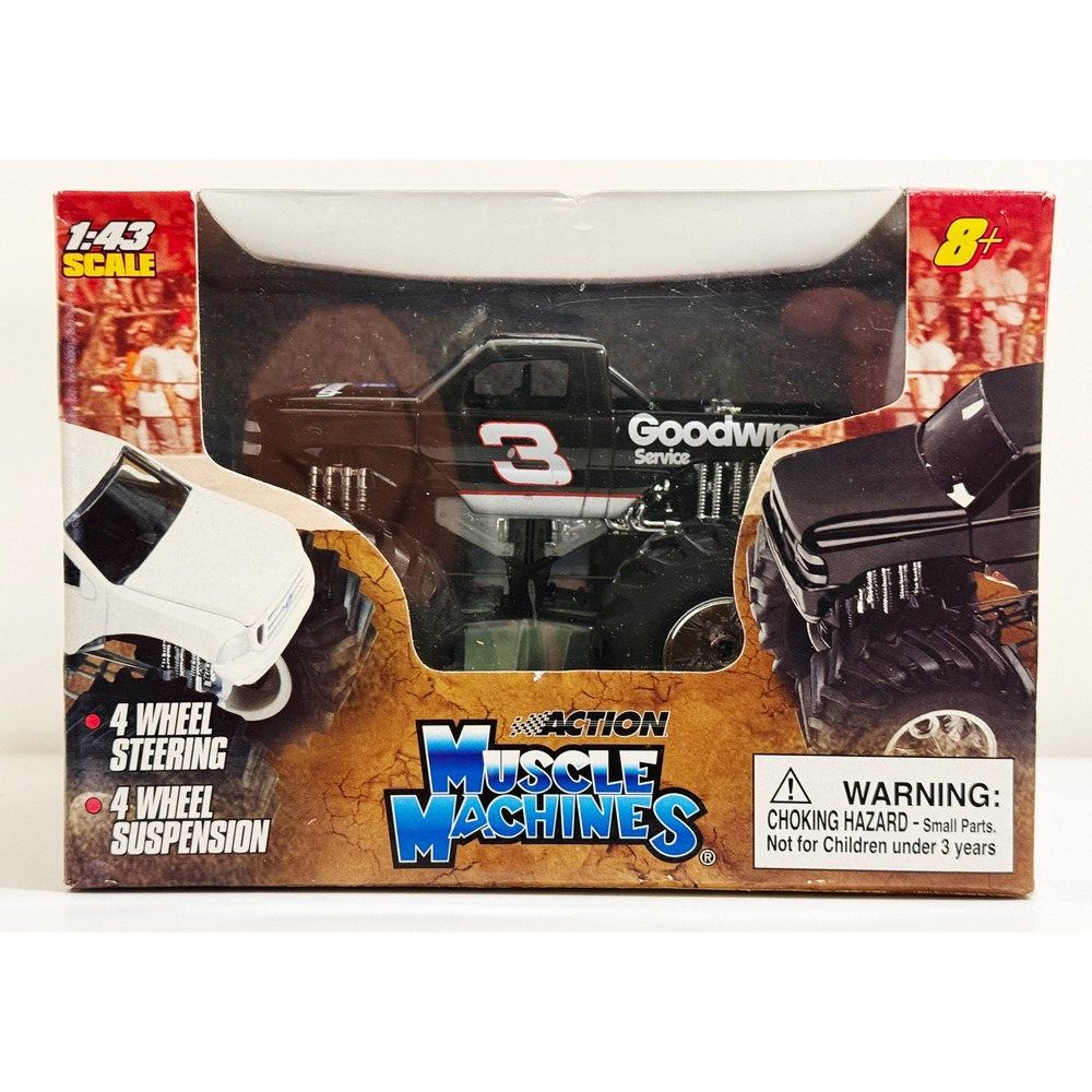 Action Muscle Machines Monster Truck 1:43 Black Dale Earnhardt #3 Goodwrench